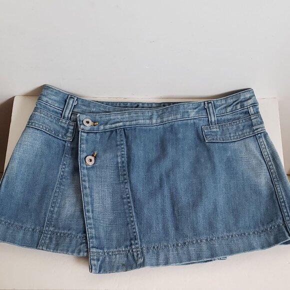 DIESEL Denim Blue Jean Wrap  Skirt Mini - Picture 6 of 10